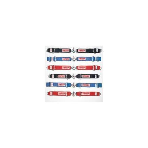 Simpson Camlock Lap Belts 32000BK Harness, Lap Belt, Camlock, Clip-In, Floor Mount, Black, Each