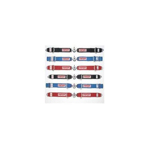 Simpson Camlock Lap Belts 32002R
Harness, Lap Belt, Camlock, Wraparound, Roll Bar Mount, Red, Each