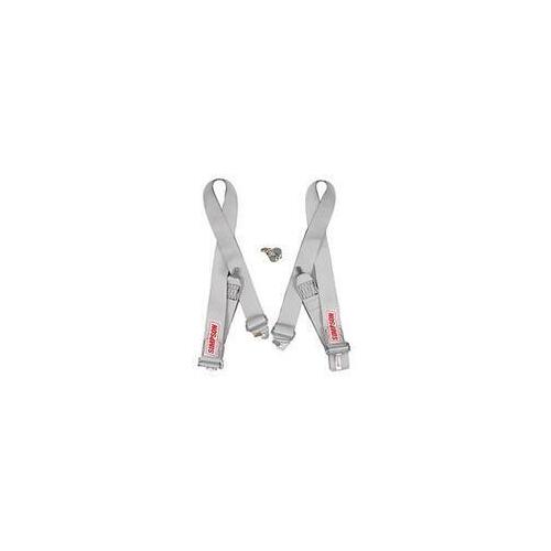 Simpson Shoulder Harnesses 33009P Harness, Platinum, Camlock, 5-Point, Pull Down, Wraparound, Roll Bar Mount, Each