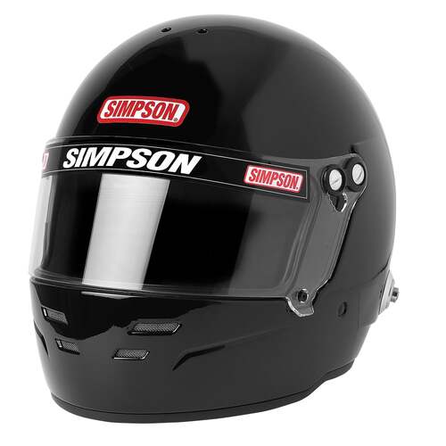 Simpson Viper Racing Helmet, Full Face, Black, Gloss Finish, Snell SA2020, X-Small, Each