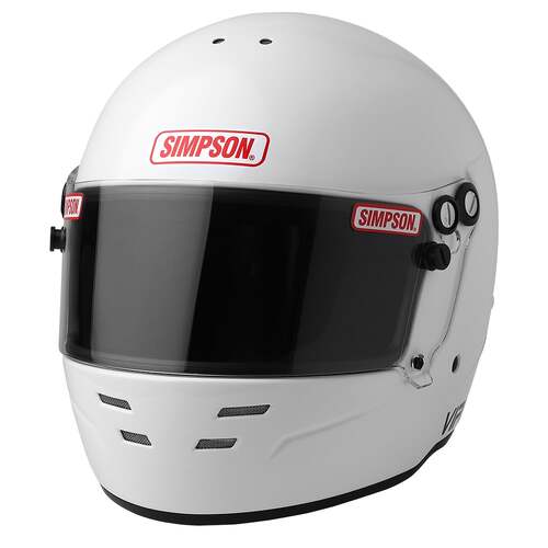 Simpson Viper Racing Helmets 7100031 Helmet, Viper Series, Full Face, White, Gloss Finish, Snell SA2020, Large, Each