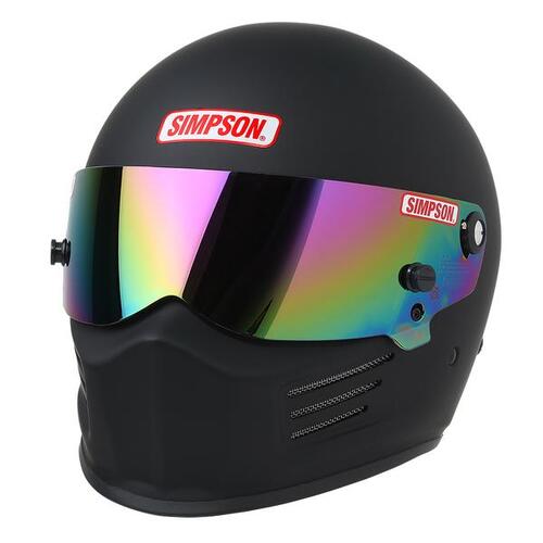 Simpson Bandit Series Helmet, Full Face, Black, Matte Finish, Snell SA2020, Medium, Each