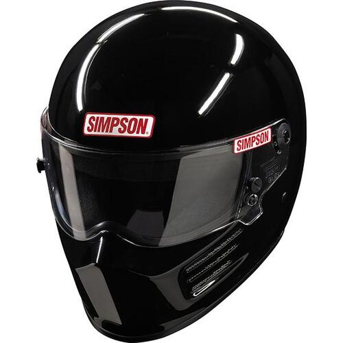 Simpson Bandit Series Helmet, Full Face, Black, Gloss Finish, Snell SA2020, Large, Each