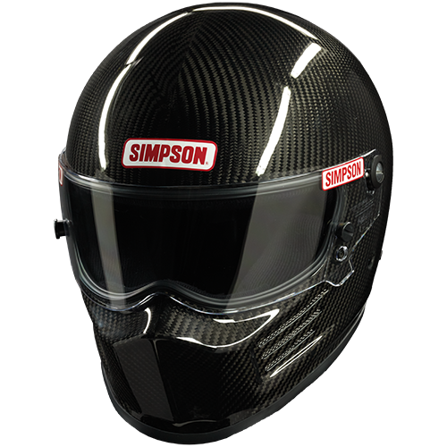 Simpson Racing Carbon Bandit Racing Helmet No Vent Medium, Carbon Fiber, Snell SA2020, Each