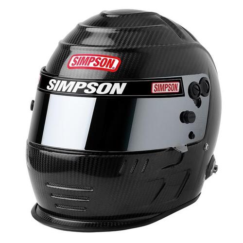 Simpson SA2020 Carbon Speedway Shark Series Helmet, Full Face, Gloss Carbon Fiber, Snell SA2020, Large, Each