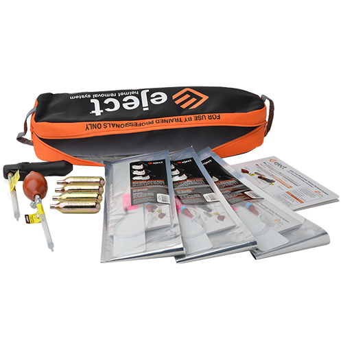 Simpson Racing Eject EMT Ambulance/Track Kit, Helmet Removal System, (3)Three EMT Bladders, (1)One Bulb Inflator, (1)One CO2 Inflator, (4)C02 Cartridg