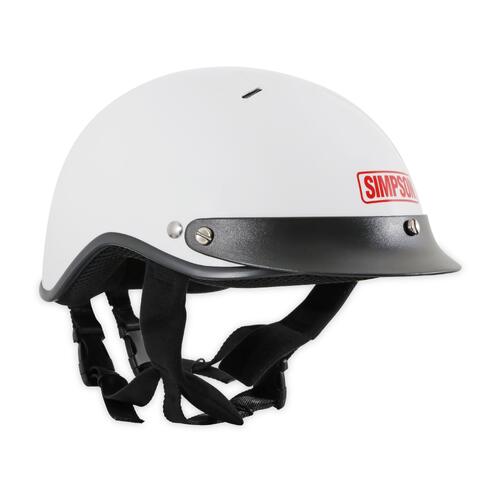 Simpson Racing Simpson Shorty Crew Helmet, X-Large, Gloss White, Each
