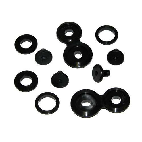 Simpson Racing Helmet Pivot Kits, Devil Ray, DR2, Black, Sold as a Kit