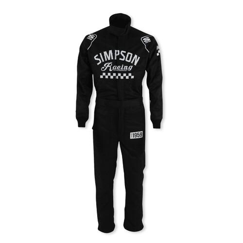 Simpson Racing Checkers Suit Black, Small, Checkers Classic 2-Layer Racing Suit, Each