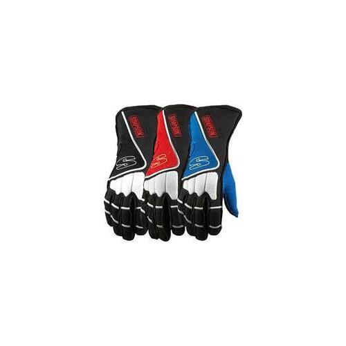 Simpson DNA Driving Gloves, Double Layer, Nomex, Black/White, SFI 3.3/5, X-Large, Pair