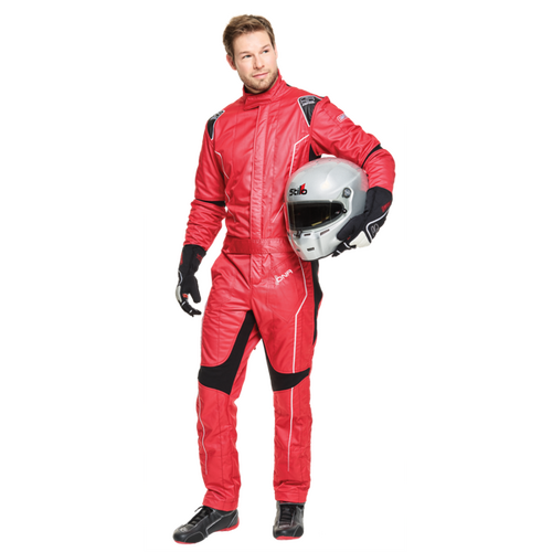 Simpson Racing DNA Driving Suit, STD 3 Layer Suit, Large, Red