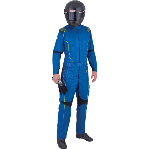 Simpson Racing DNA Driving Suit, STD 3 Layer Suit, Large, Blue