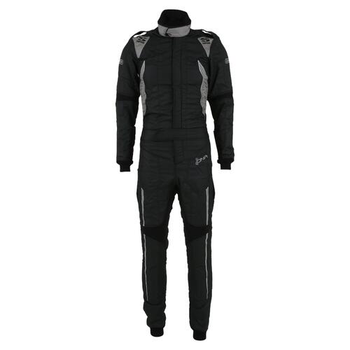 Simpson Racing DNA Slt Racing Suit, Small, Black, FIA 8856-2018, SFI 3.2a/5, Each