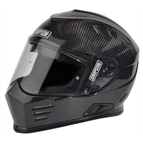 Simpson Racing Ghost Bandit Carbon Motorcycle Helmet, Large - Carbon Fiber