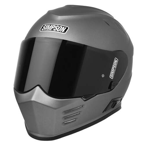 Simpson Racing Ghost Bandit Motorcycle Helmet, Small - Flat Alloy