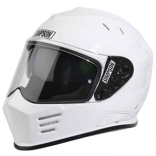 Simpson Racing Ghost Bandit Motorcycle Helmet, 1X Large - White
