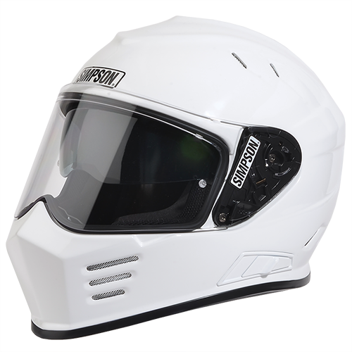 Simpson Racing Ghost Bandit Motorcycle Helmet, 1X Small - White