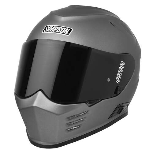 Simpson Racing Ghost Bandit Motorcycle Helmet, 2X Large - Flat Alloy
