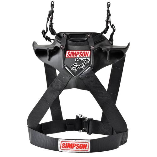 Simpson Head and Neck Restraint System, Hybrid Pro Lite, Sliding Tether and Dual End Tether, Quick-release Anchor, FIA 8858-10, Small, Each