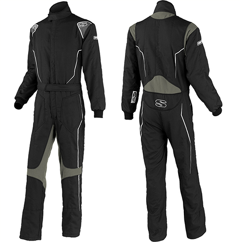 Simpson Racing Helix Racing Suit, Small - Black / Gray