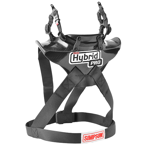 Simpson Racing Hybrid Pro Lite Head and Neck Restraint System, Standard Quick Release & D-Ring Anchors, with Seatbelt Anchor System, Small
