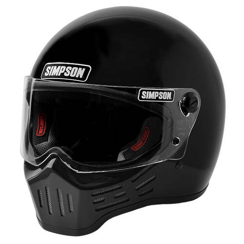 Simpson Racing M30 Motorcycle Helmet, Large, Black