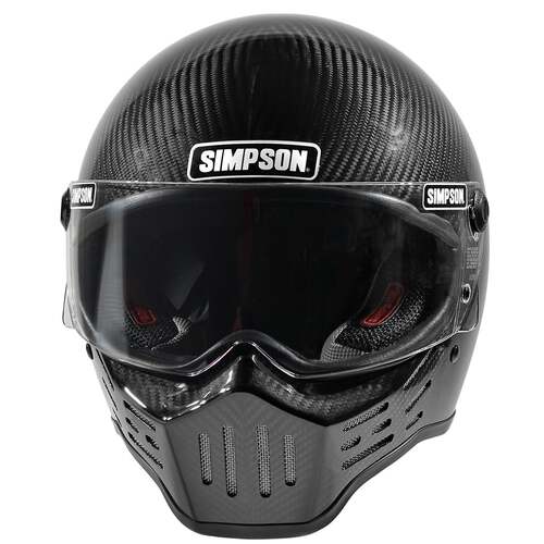 Simpson Racing M30 Motorcycle Helmet, Medium, Carbon Fiber