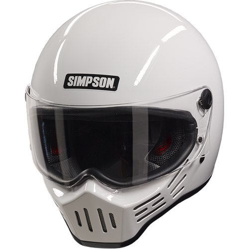 Simpson Racing M30 Motorcycle Helmet, Small, White