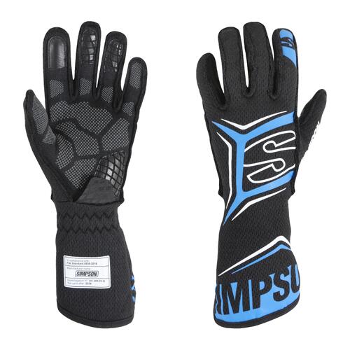 Simpson Racing Magnata Gloves, Medium, Blue, SFI 3.3/5, FIA 8856-2018, Pair
