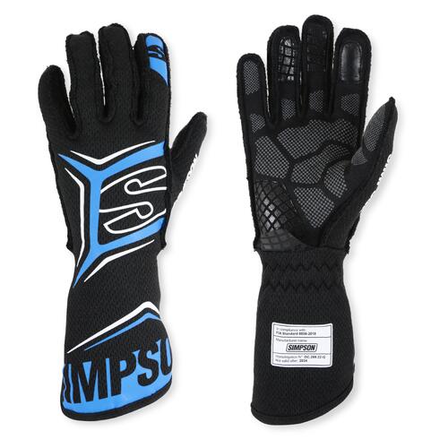 Simpson Racing Magnata Gloves, Xxtra Large, Blue, SFI 3.3/5, FIA 8856-2018, Pair
