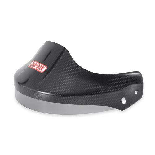 Simpson Racing Simpson Peak Visor for Devil Ray Helmet, Carbon Fiber, Fits XS-M Simpson Devil Ray He