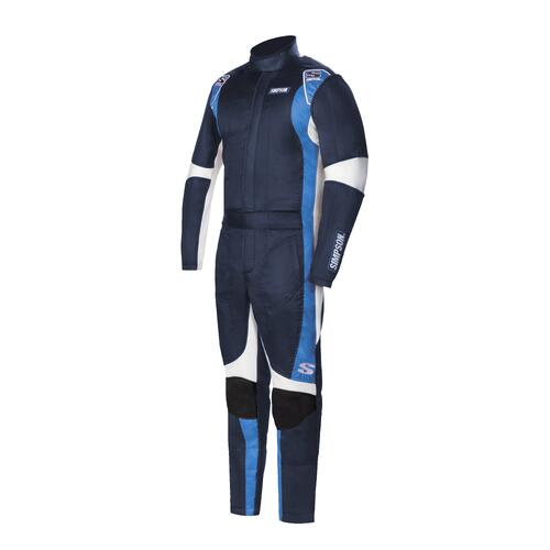 Simpson Racing Supercoil Racing Suit Blue, XL, Navy/Bush Blue/White, Each