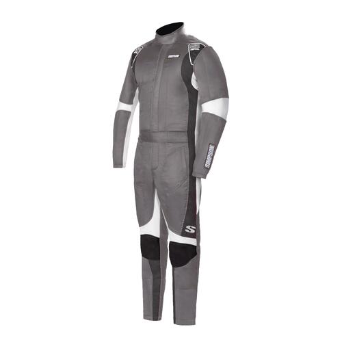 Simpson Racing Supercoil Racing Suit Alloy, Small, Alloy/Black/White, Each