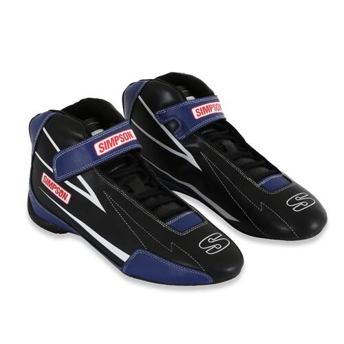 Simpson Racing Supercoil Shoe Black/Blue, 12, Size 12 Black/Blue