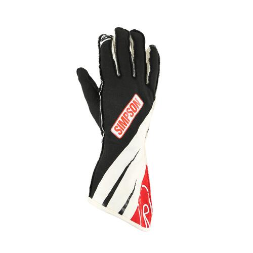 Simpson Racing Supercoil Gloves, Small, Black, SFI 3.3/5, Pair