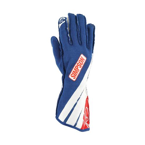 Simpson Racing Supercoil Gloves, Small, Navy, SFI 3.3/5, Pair
