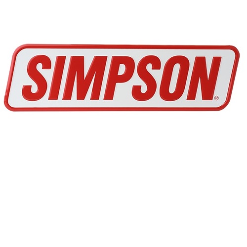 Simpson Racing Embossed Aluminium Sign, Red