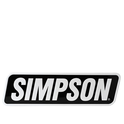 Simpson Racing Embossed Aluminium Sign, Black