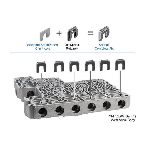 Sonnax Solenoid Stabilization Clip Insert, Ford, 10L60/80/90, 10R140/60/80/90