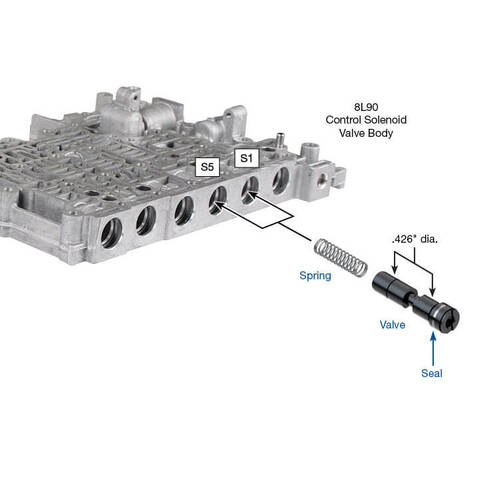 Sonnax S1/S5 Clutch Control Valve Kit, GM, 8L45, 8L90, Each