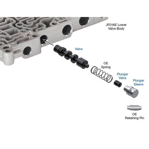 Sonnax Oversized Lockup Control & Plunger Valve Kit, JF016E, JF017E, Each