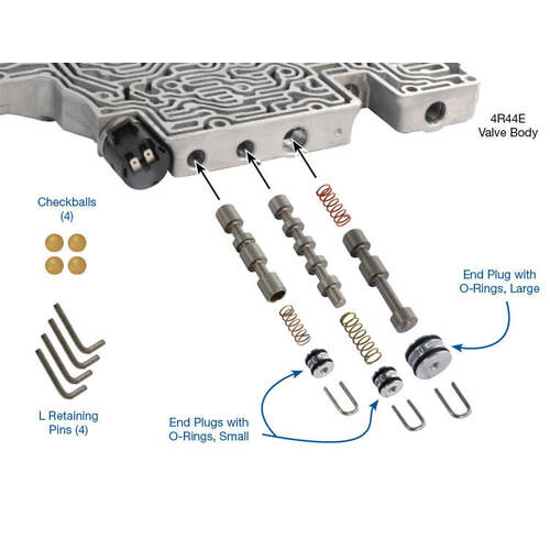 Sonnax Industries O-Ringed End Plug & Checkball, 4R44E, 4R55E, 5R44E, 5R55E, Kit