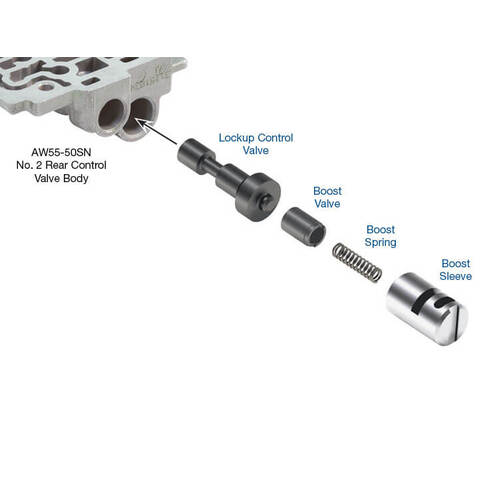 Sonnax Oversized Lockup Control Valve & Boost Valve Kit, Aisin Aw, Aw55-50Sn, 55-51Sn, Each