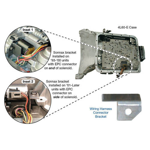 Sonnax Wiring Harness Connector Bracket, GM, 4L60E, 4L65E, 4L70E, Each