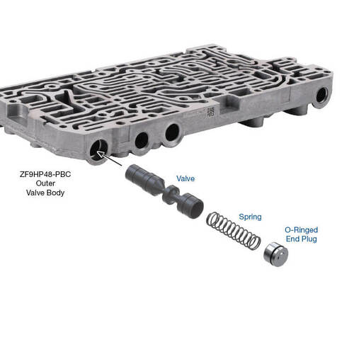 Sonnax Oversized Pressure Regulator Valve Kit, Chrysler, 948Te, ZF9Hp48, Each
