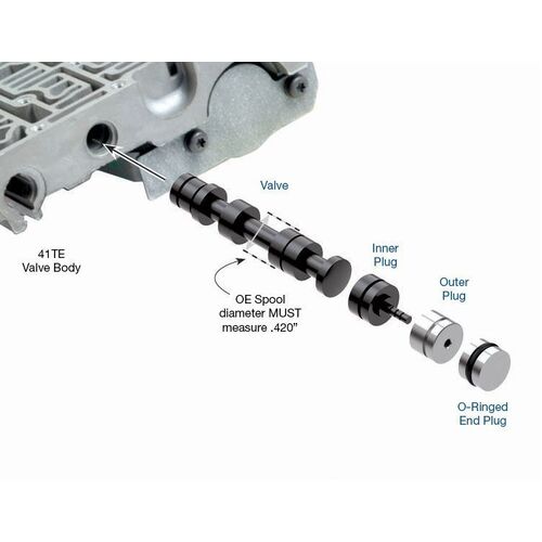 Sonnax Oversized Solenoid Switch Valve & Plug Kit, 40Tes/41Tes/42Le/42Rle/RFE, Each