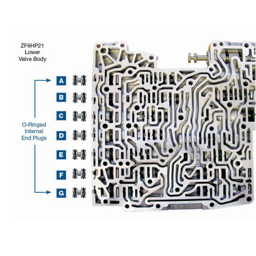 Sonnax O-Ringed Internal End Plug Kit, ZF6 Gen. 1 & Gen. 2, Each