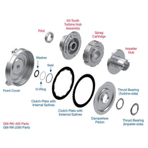 Sonnax 298mm Performance Converter Kit, 4L60(700-R4), 4L60-E(298mm) Mp, Each