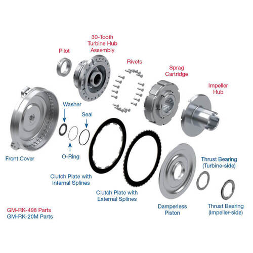 Sonnax 298mm Performance Converter Kit, 4L60(700-R4), 4L60-E(298mm) Mp, Each