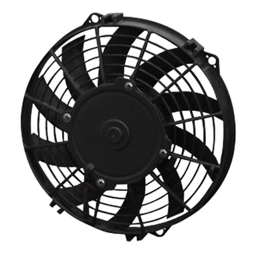 SPAL Electric, Single Curved Fan 9in. 12V Puller, Airflow, 1020m3 h 5.7amps , Plastic Shroud, Each